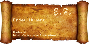 Erdey Hubert névjegykártya